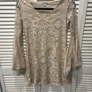 Charlotte Russe Cream Lace Mini Dress